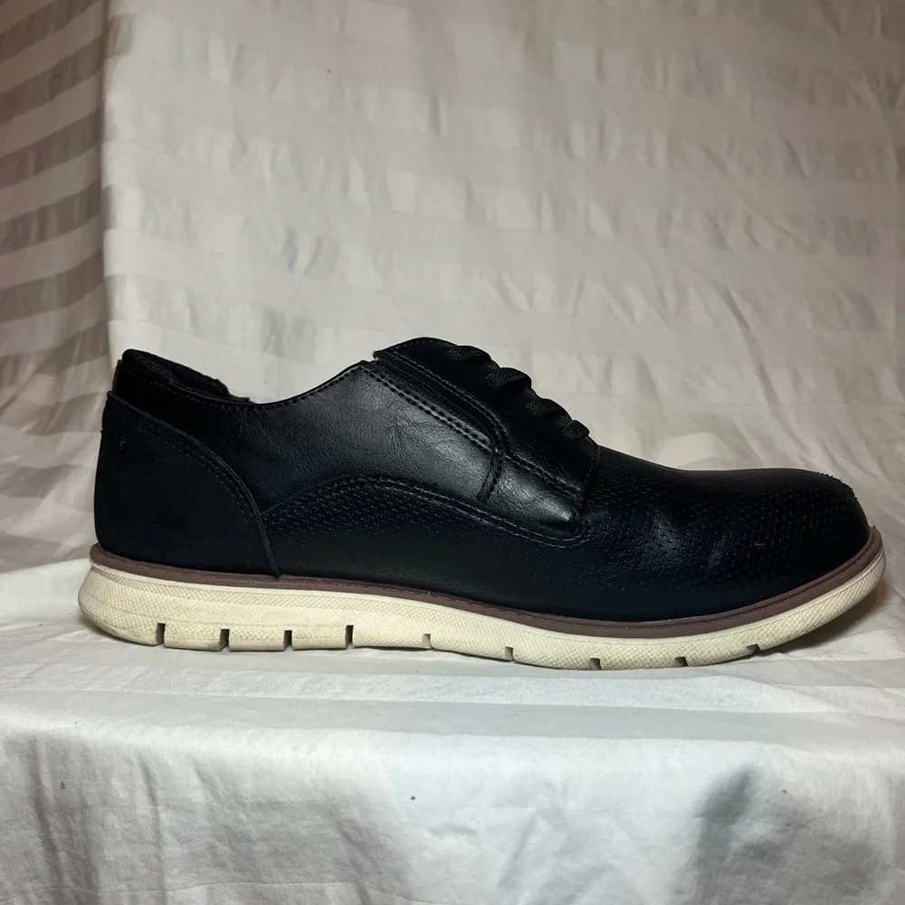 Crown Vintage Boys Black Lace Up‎ Perforated Hybrid Dress Shoes Sneakers